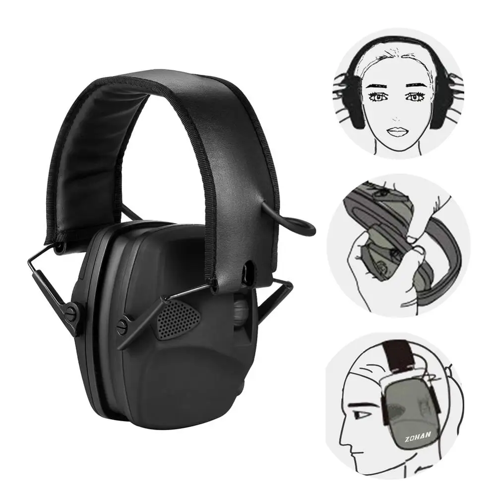 Shooting Earmuff Tactical Anti-noise Headphones Soft Sponge For Hunting Sport Canceling Electronic Earmuffs Ear Protection | Безопасность
