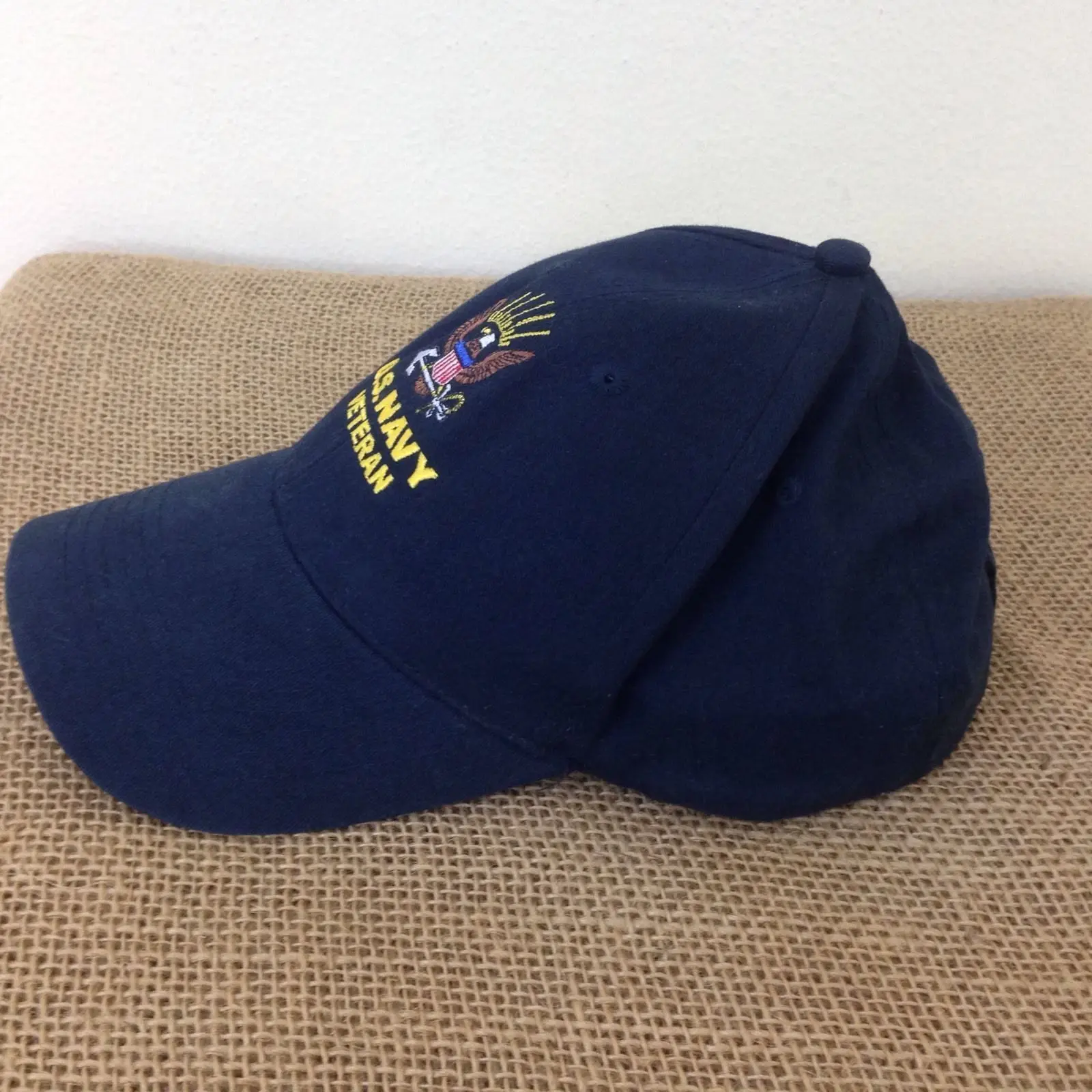 Напечатанный американский морской Ветеран темно синий один размер крюк петля