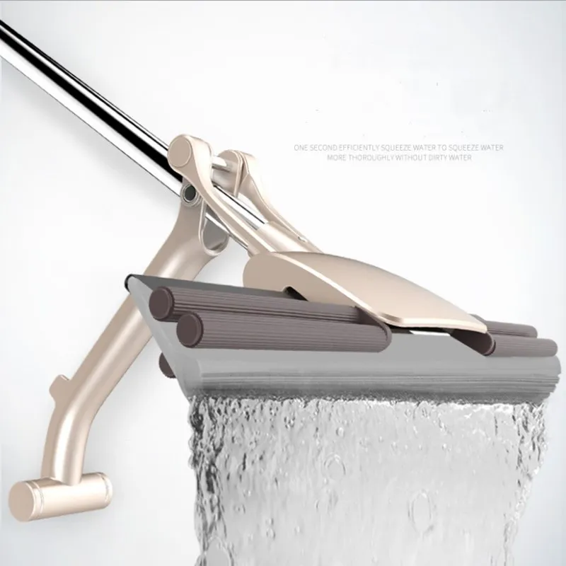 Швабра с губкой для мытья пола впитывающая губка ленивых нажимом спереди