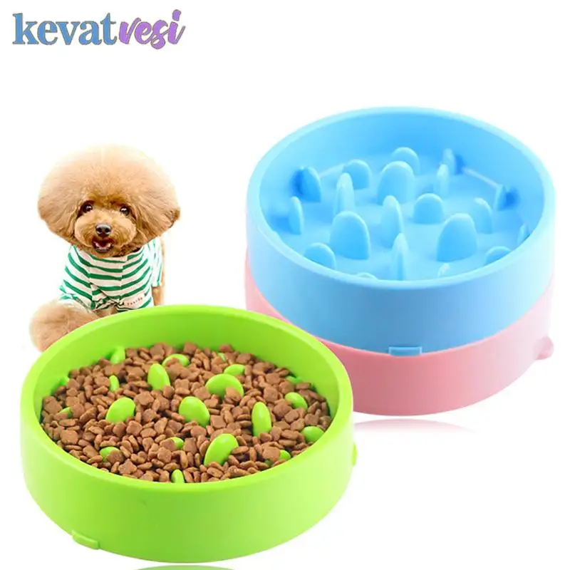 

Pet Dog Feeding Food Bowls Puppy Slow Feeder Plastic Bowl Eating Food Prevent Obesity Healthy Diet Pet Accessories Pet Supplies