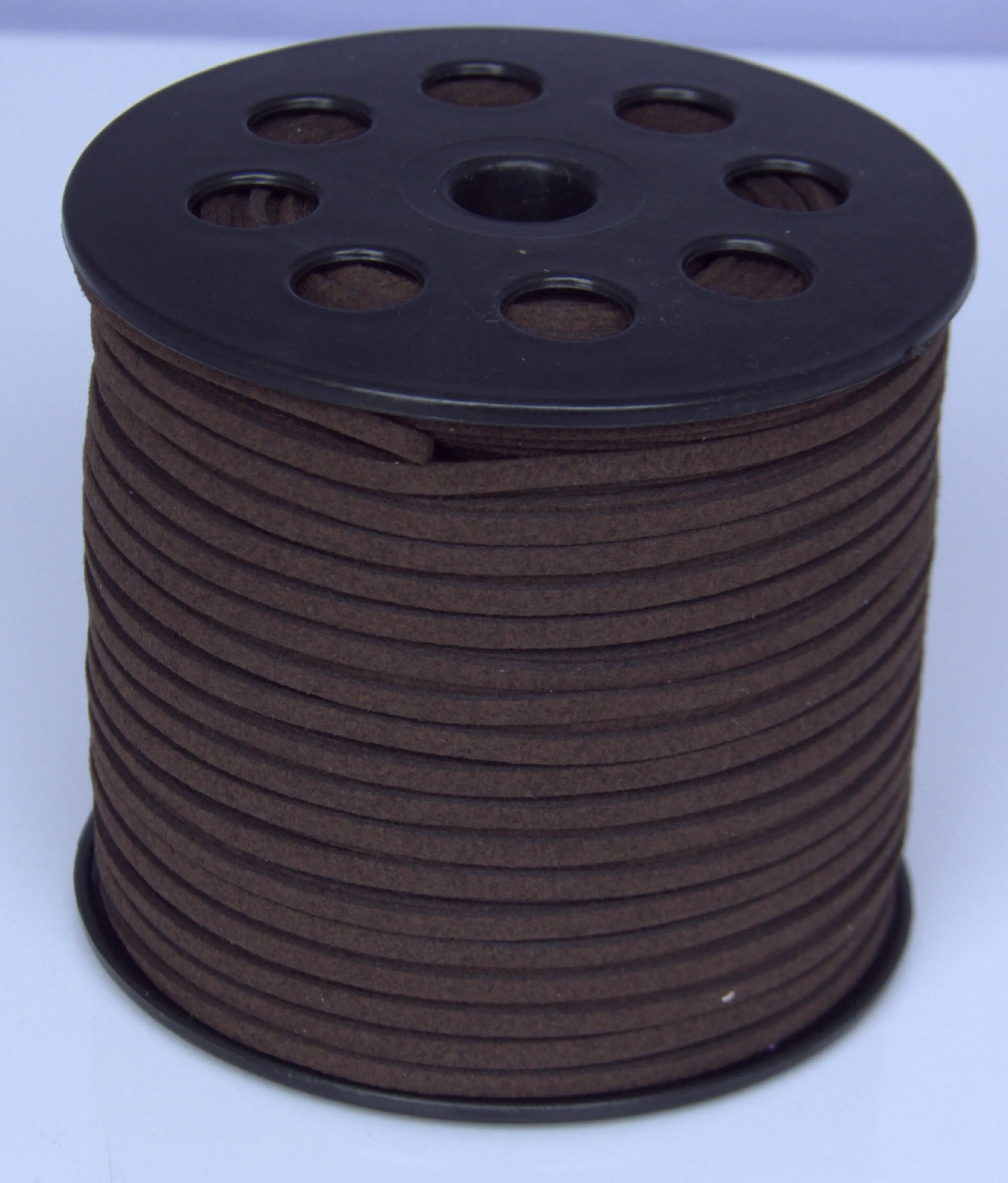 100 ярдов 3 мм темно-коричневая замшевая кожаная веревка для изготовления