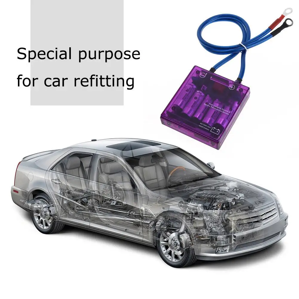 

Digital Display Fuel Saver Grounding Voltage Regulator Stabilizer (Purple) MGO3