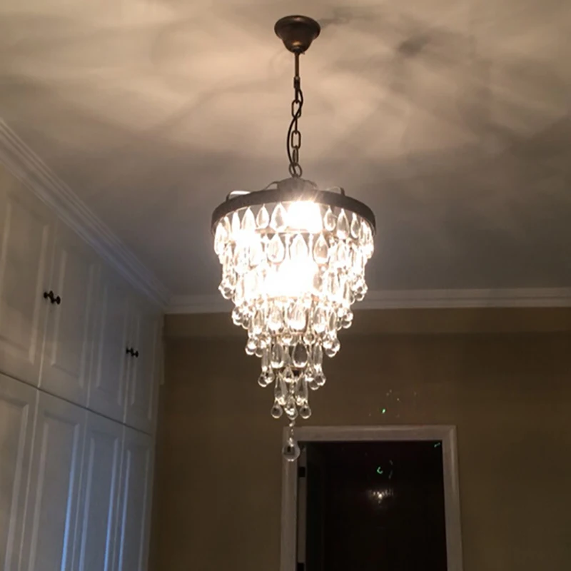 Новый дизайн американские и европейские ретро хрустальные люстры в виде капель