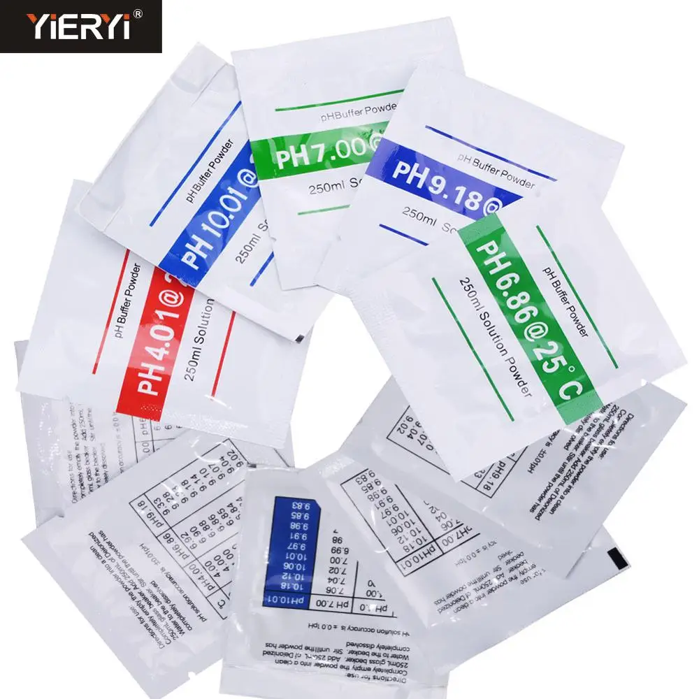 Yieryi PH буфера Порошковая мера калибровочное решение PH4.01 6,86 9,18 7,00 10,01 Калибровочная точка для PH тестового метра