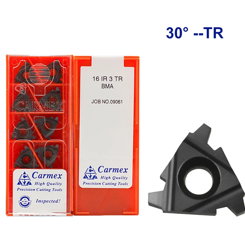 16ER 16IR 1.5TR 2TR 3TR  BMA Carmex CNC Threaded Carbide Inserts Lathe Threading Blade Tool