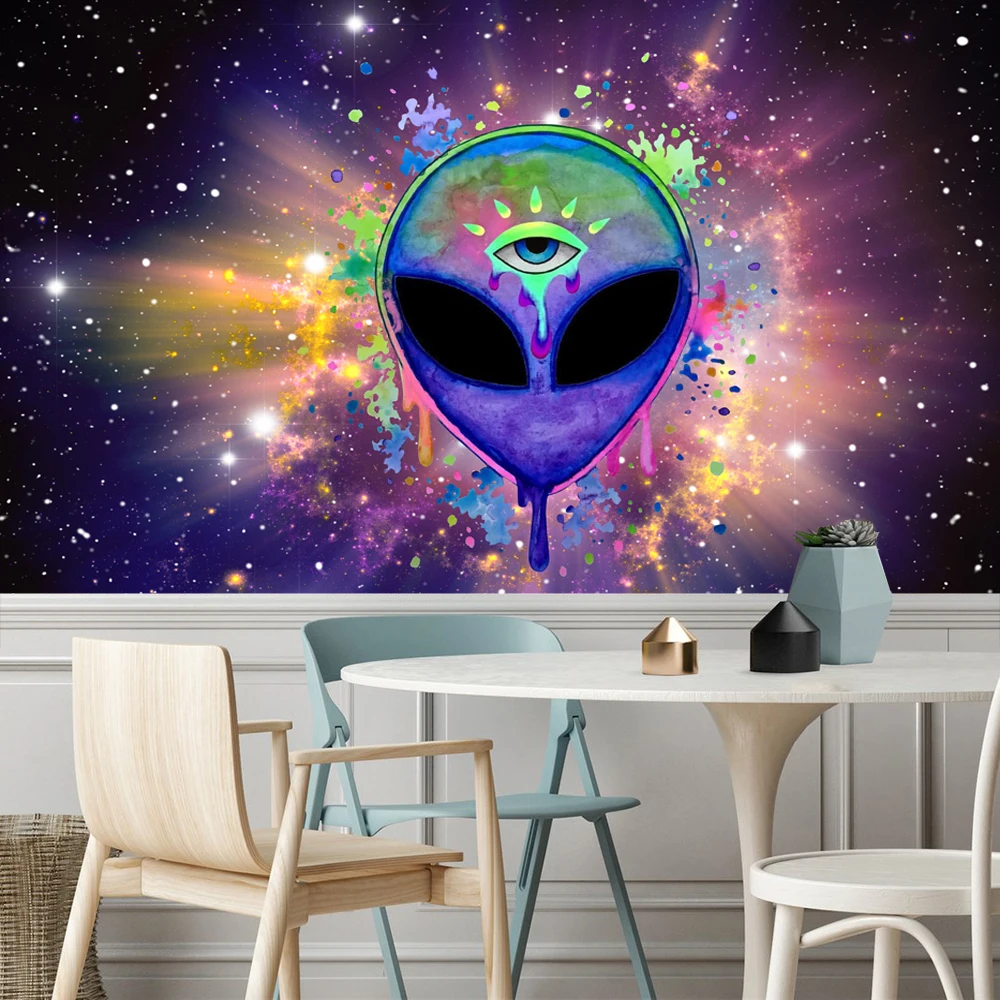 Trippy Alien By Brizbazaar индийский гобелен акварельный Настенный Ковер новинка