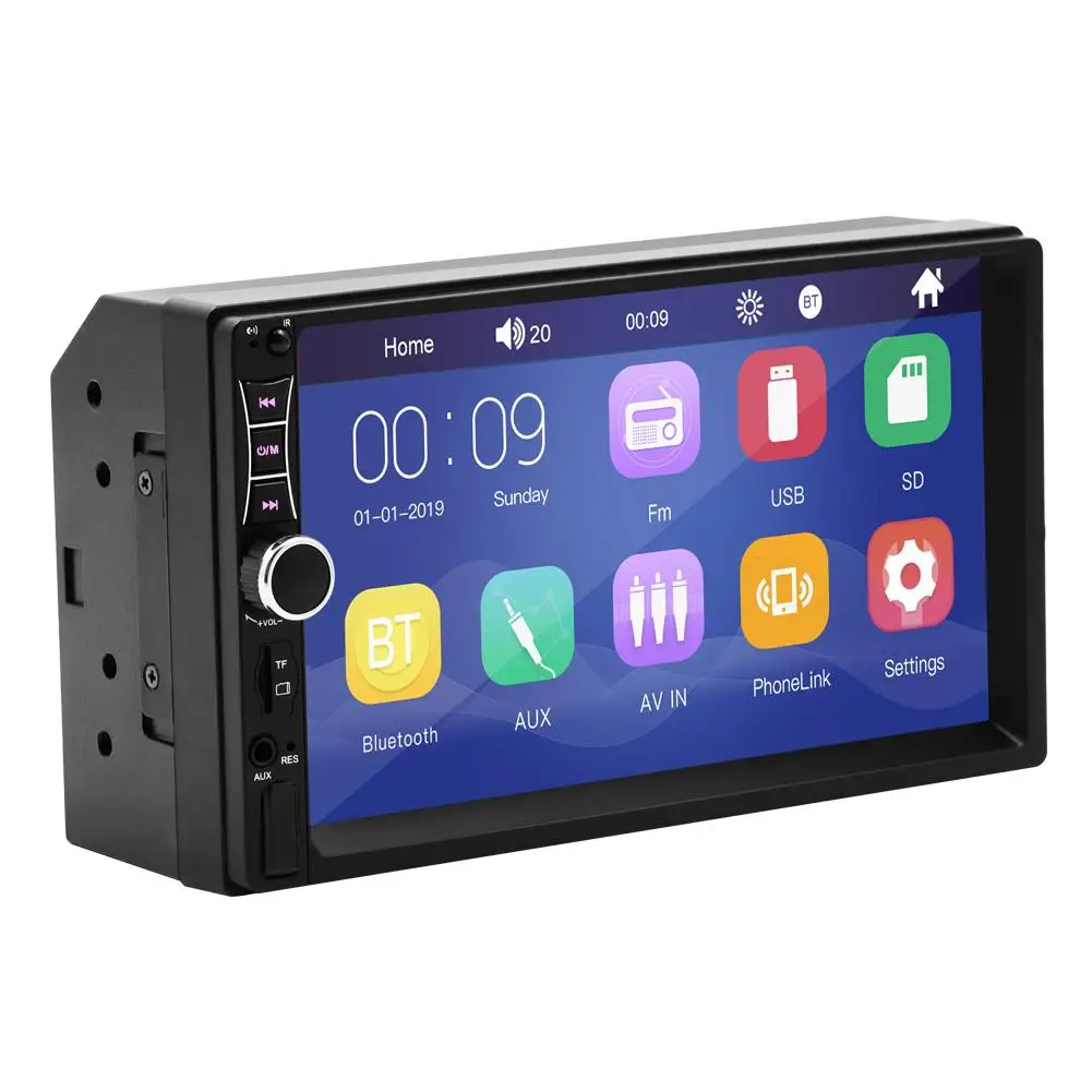 

Car Radio MP5 Player 2 Din General Car Models 7" LCD Touch Screen Bluetooth Auto Stereo Rear View Camera for Phone Mirror Link