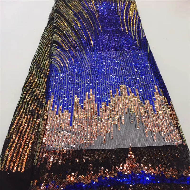 

2019 High Quality Popular Sequins Lace Fabrics Wholesale Price African Tulle Mesh Net Lace Fabric for Wedding Evening zx65-3153