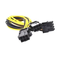 10pcslot graphics video card dual 2x 6pin male to cpugpu 8pin female pci e to 2x6pin gpu power supply cable y splitter adapter