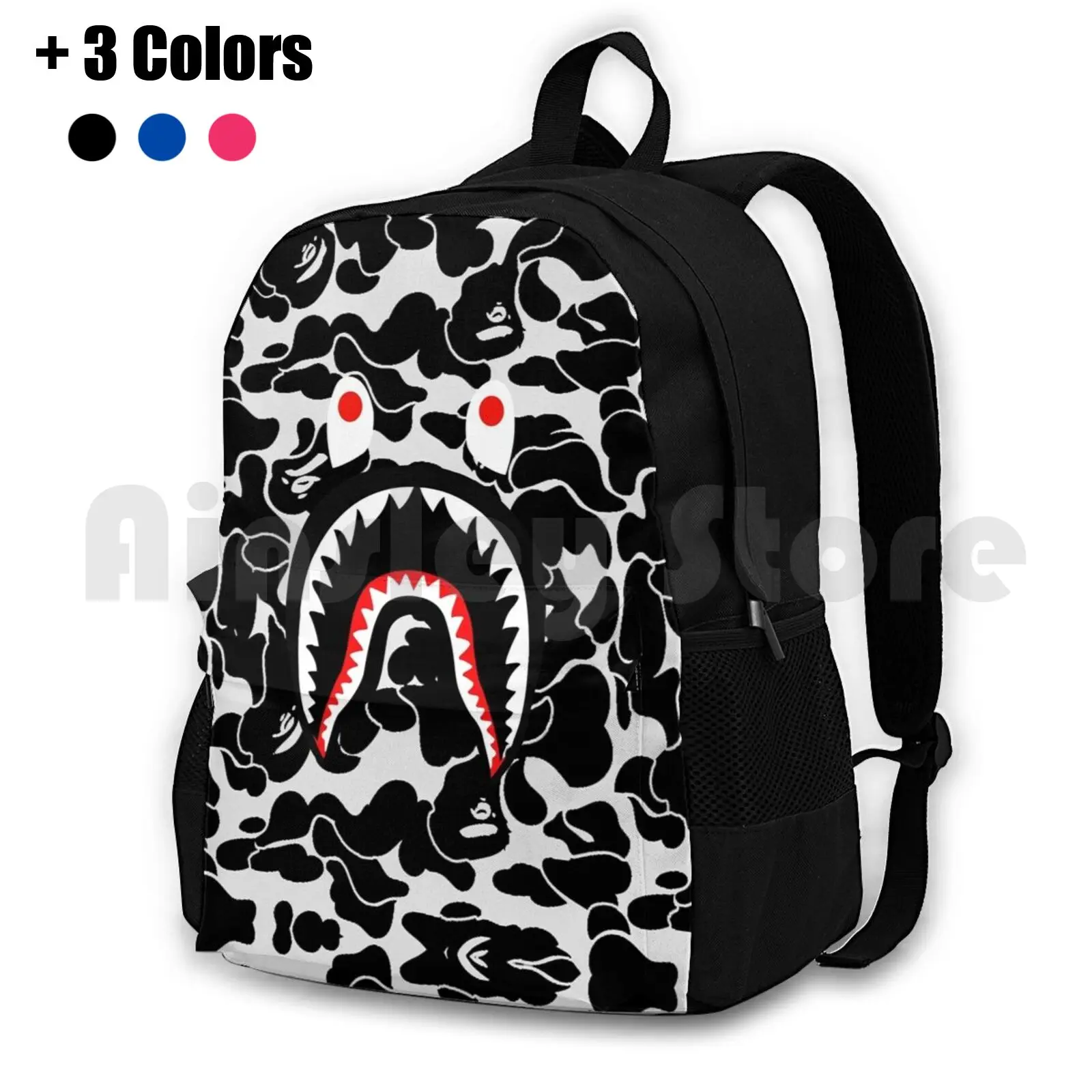 Black Shark Army Outdoor Hiking Backpack Waterproof Camping Travel Shark Black Army Shark Black Army Shark Black Army Camo Best