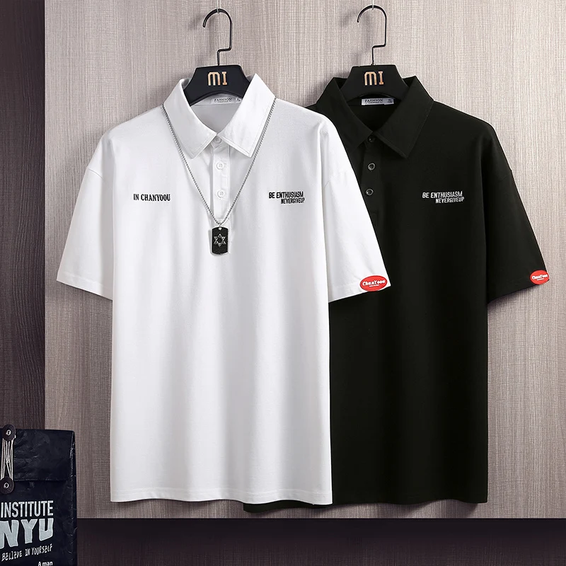 

Huncher Man T-Shirt Polo T Shirt For Men Slim Fit Golf Wear Solid Man Short Sleeve Summer Clothes Casual Fashion Lapel Male Tops