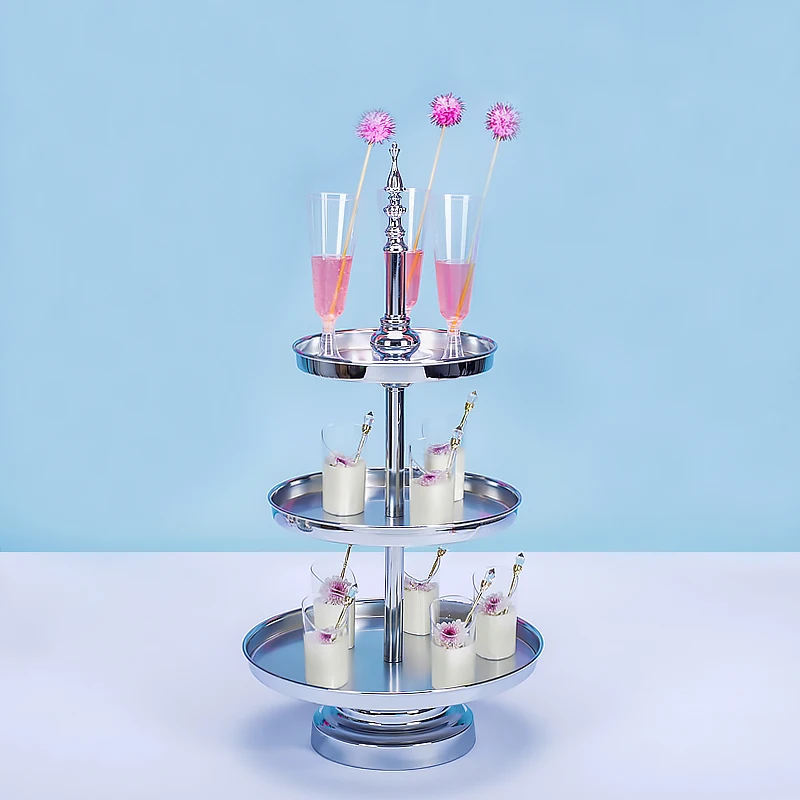 1-7 шт. набор свадебных тортов с зеркальным покрытием золотистого/серебристого