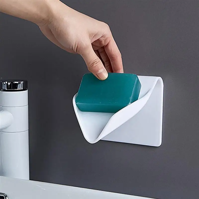 

3PCS NEW Soap Holder Bathroom Shower Soap Dish Shower Plates Soap Storage Box with Drain Wall Shelf Plastic Bath Tray