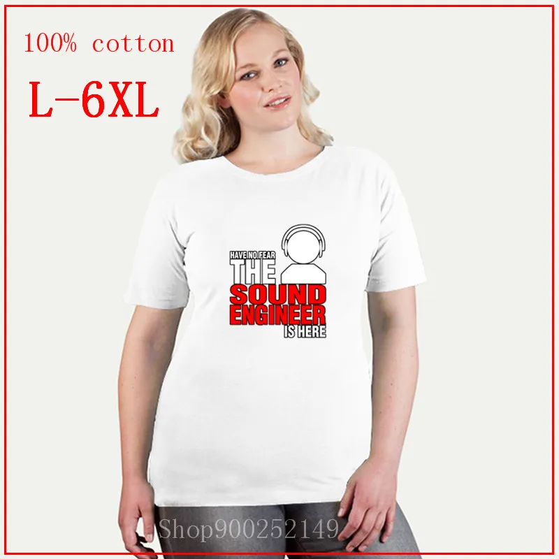 Женская футболка оверсайз с графическим принтом Have No Fear The Sound Engineer Is Here 4XL 5XL