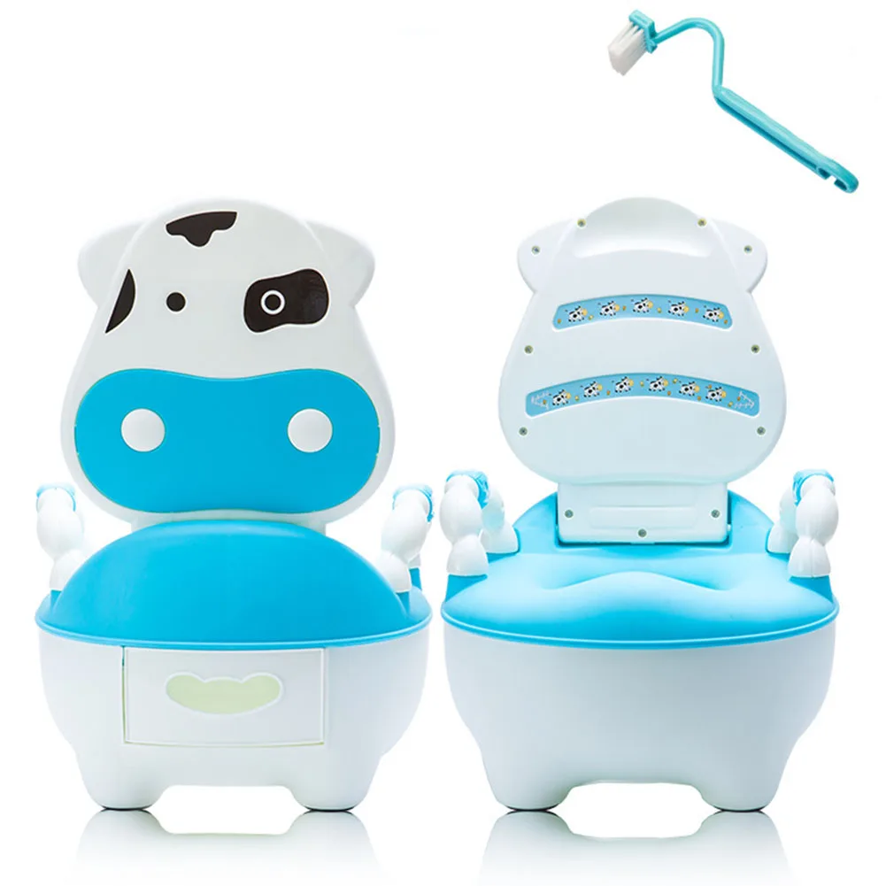 

Potty Baby Cushion Cartoon Portable Dairy Cattle Drawer Seat Brush Training Pan Toilet