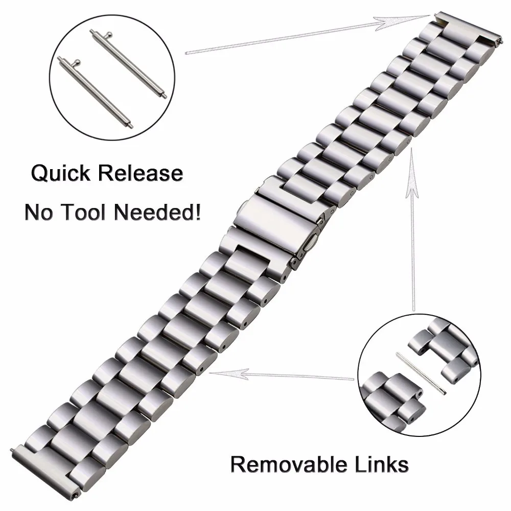 Watch Band 18mm 20mm 22mm 24mm watch strap For Samsung Smart SK DW SINOBI olevs seno lola GEDI HM MIKE Watch