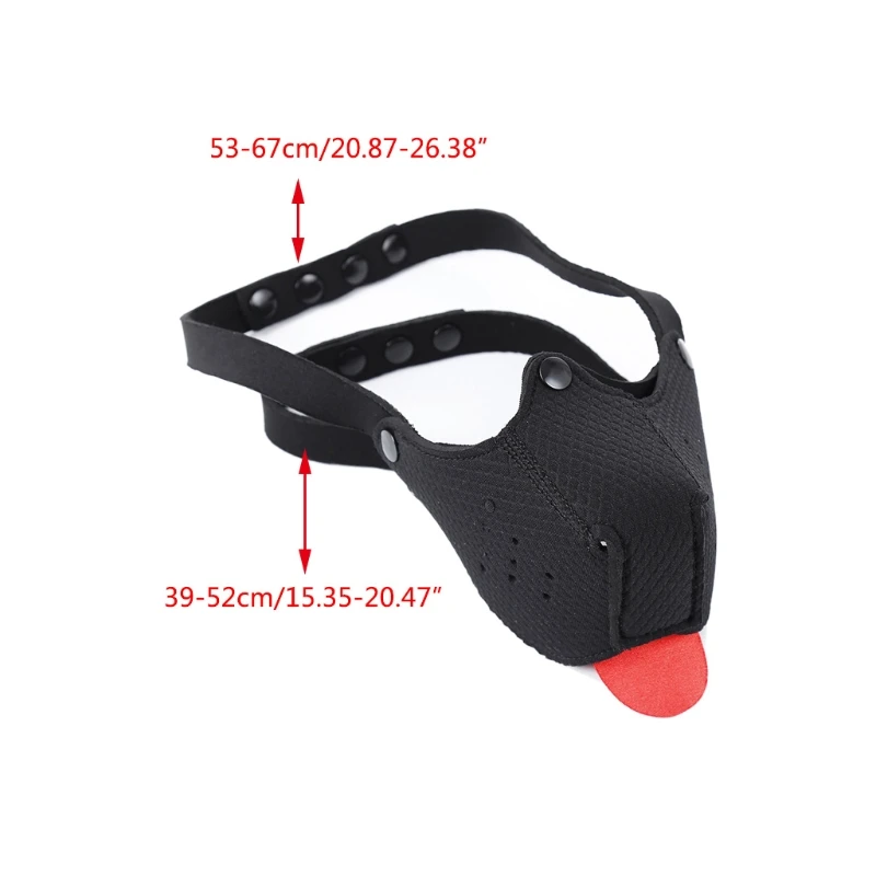 Маска-капот для щенка игры в собачьей тематике бондаж на половину лица