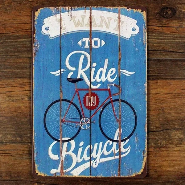 Я хочу ездить на моем велосипеде с антикварными жестяными украшениями | Дом и сад
