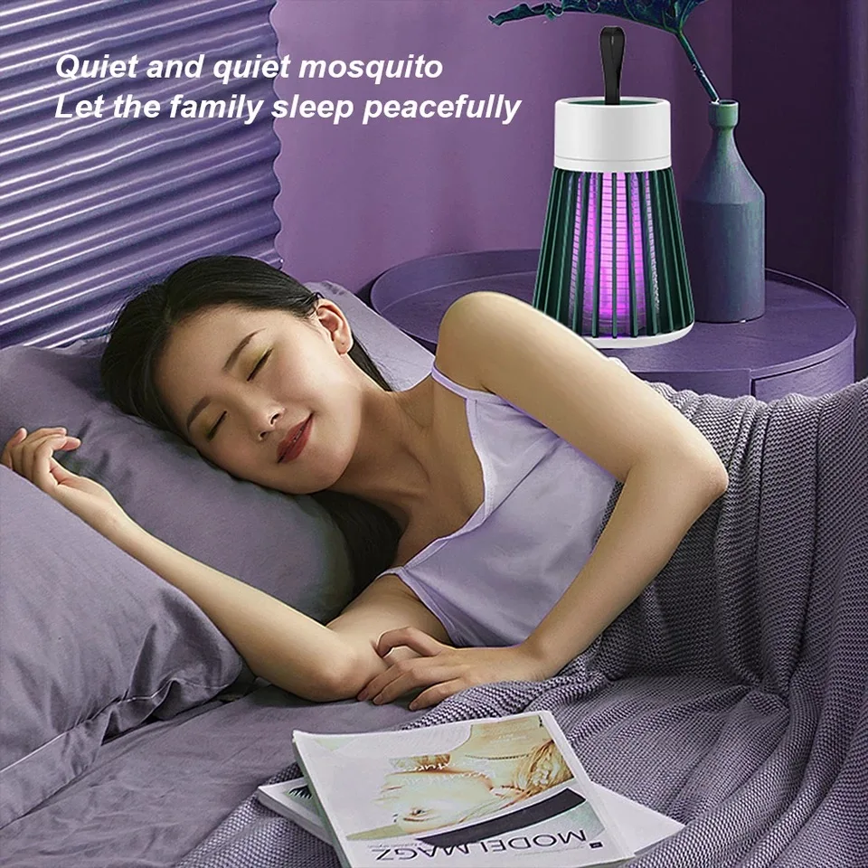 

LED Mosquito Killer Lamp Insect Light USB Pest Control Lamp Flying Bug Luring Purple Light Indoor Outdoor Fly Trap,Rechargeable