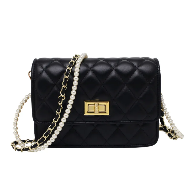 

Pearl Design Mini PU Leather Shoulder Underarm Crossbody Bags for Women 2021 Luxury Fashion Casual Handbags and Purses