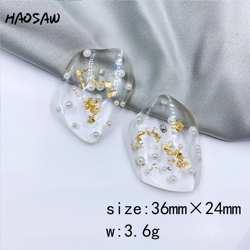 HAOSAW выбрать 4 шт./лот нерегулярные/смолы/реальные ракушки/золотой