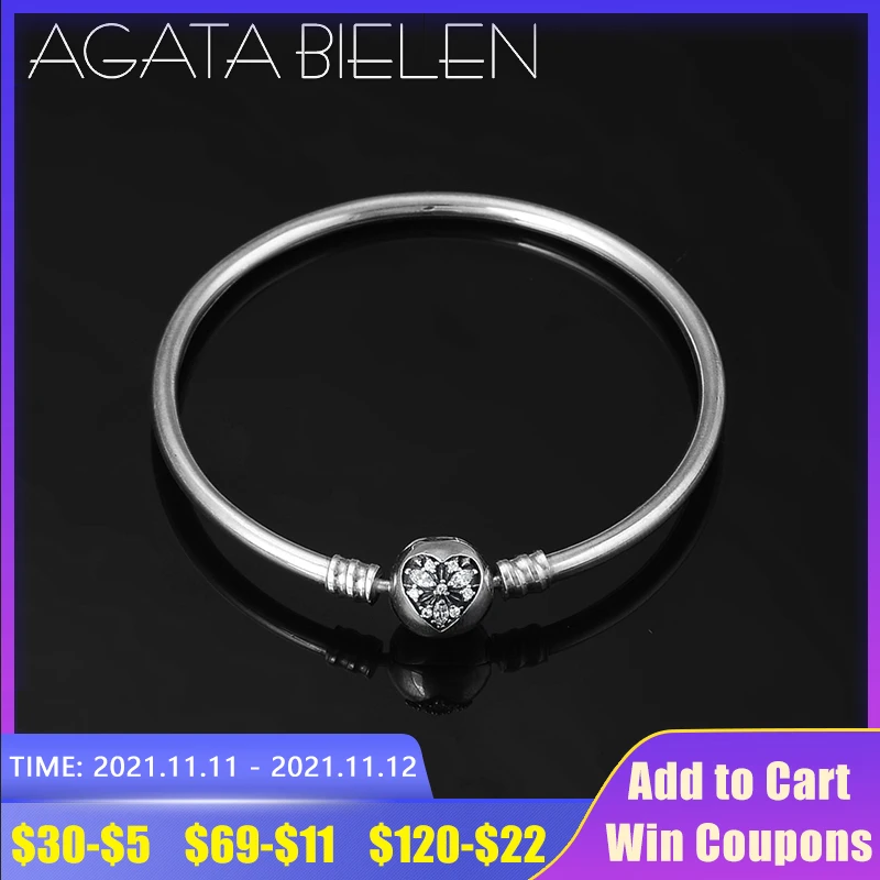 

Женский браслет из серебра 925 пробы, с подвесками в виде сердца