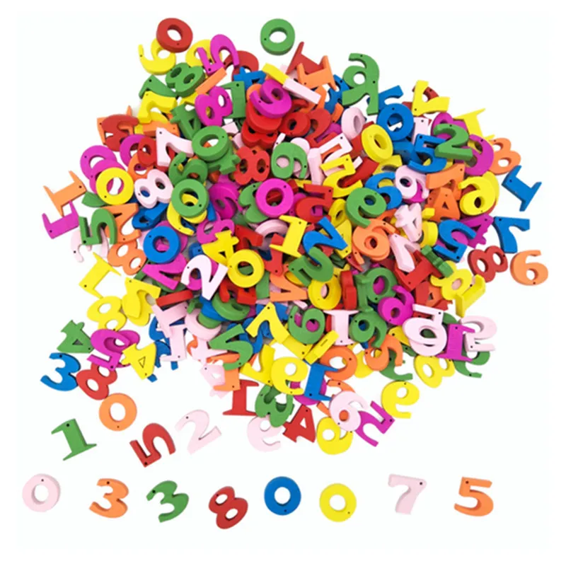 100 шт. Разноцветные деревянные номера Математика игрушки Детские материалы