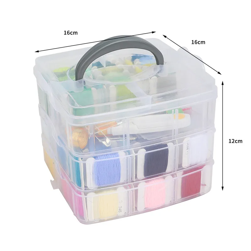 Набор для вышивки 150 цветов 8 метров нитки ножницы иголок набор аксессуаров шитья