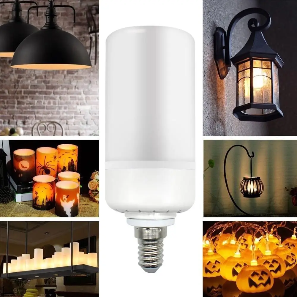 Светодиодный лампочка E27 с эффектом пламени лампочка-кукуруза E14 B22