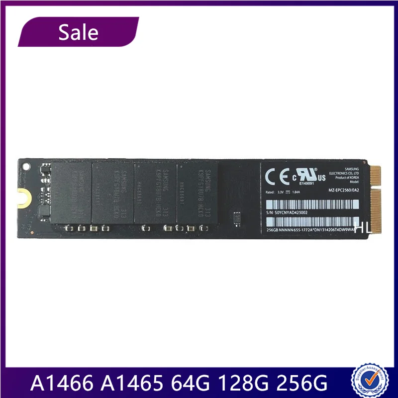 

Original A1466 A1465 SSD 64GB 128GB 256GB for Macbook Air 11.6" 13.3" 2012 Year Solid State Drive EMC 2558 EMC 2559 MD231