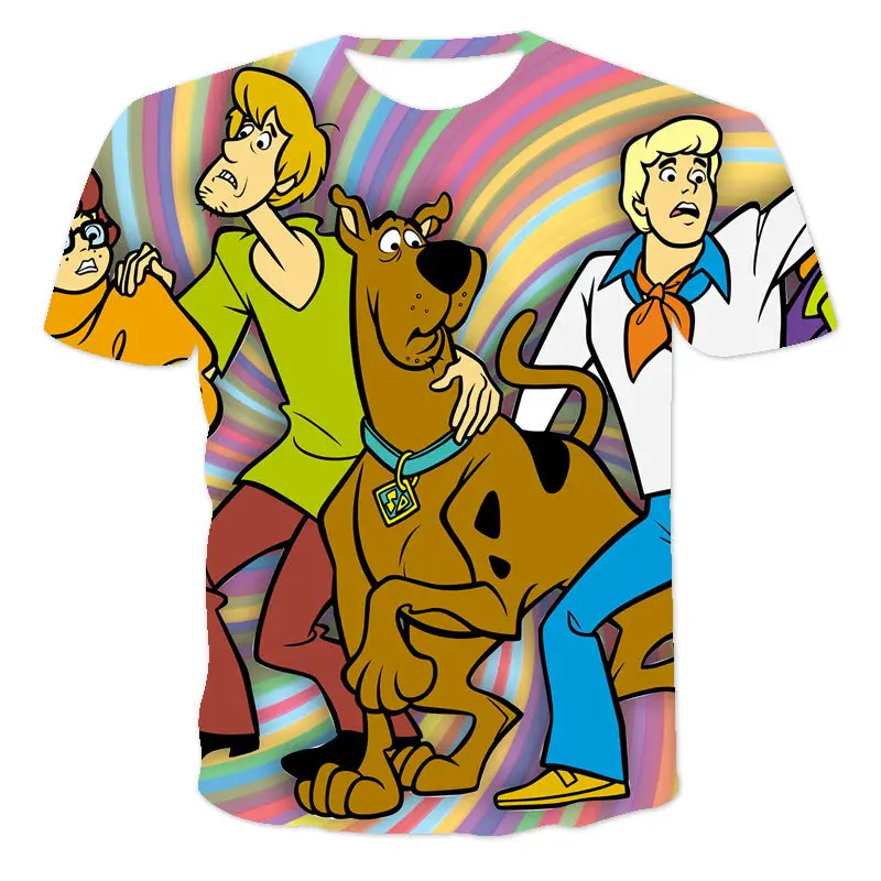 

Anime Cartoon 2021 Spring And Summer Boy Girl 3D Pattern Short-Sleeved T-Shirt O-Neck Girl Boy Hip Hop Trend AnimeCartoon 4T-14T