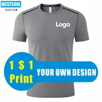 westcool 6 colors fashion quick drying sport t shirt custom logo print personal design summer running tops embroidery brand 2022