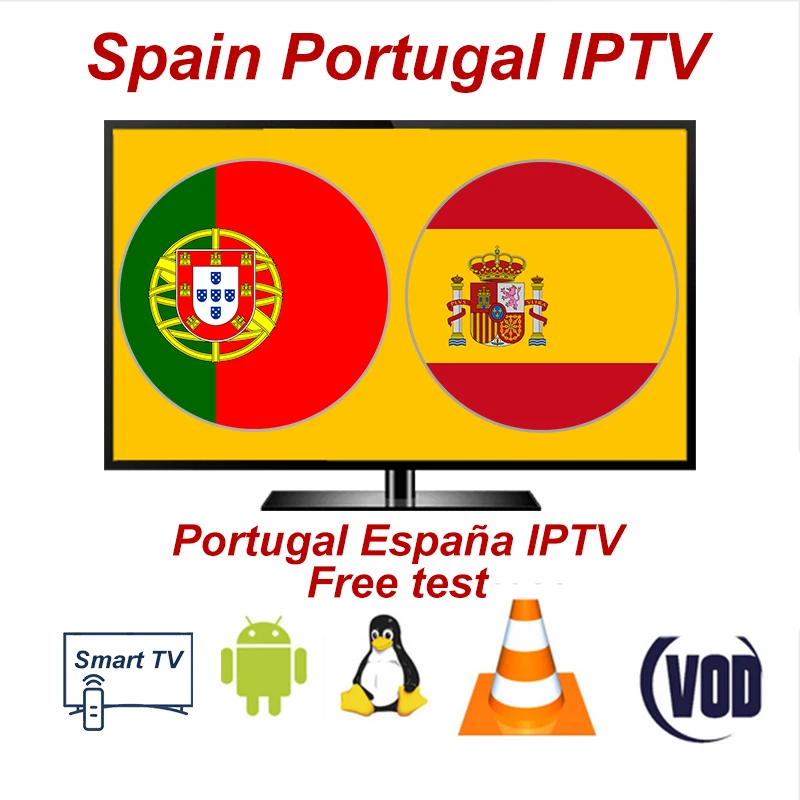 Лучшая IP tv коробка Spain 1 год IP tv подписка Португалия Испания каналы бесплатно VOD lista IP tv M3U8 Испания для Android Smart tv enigma2