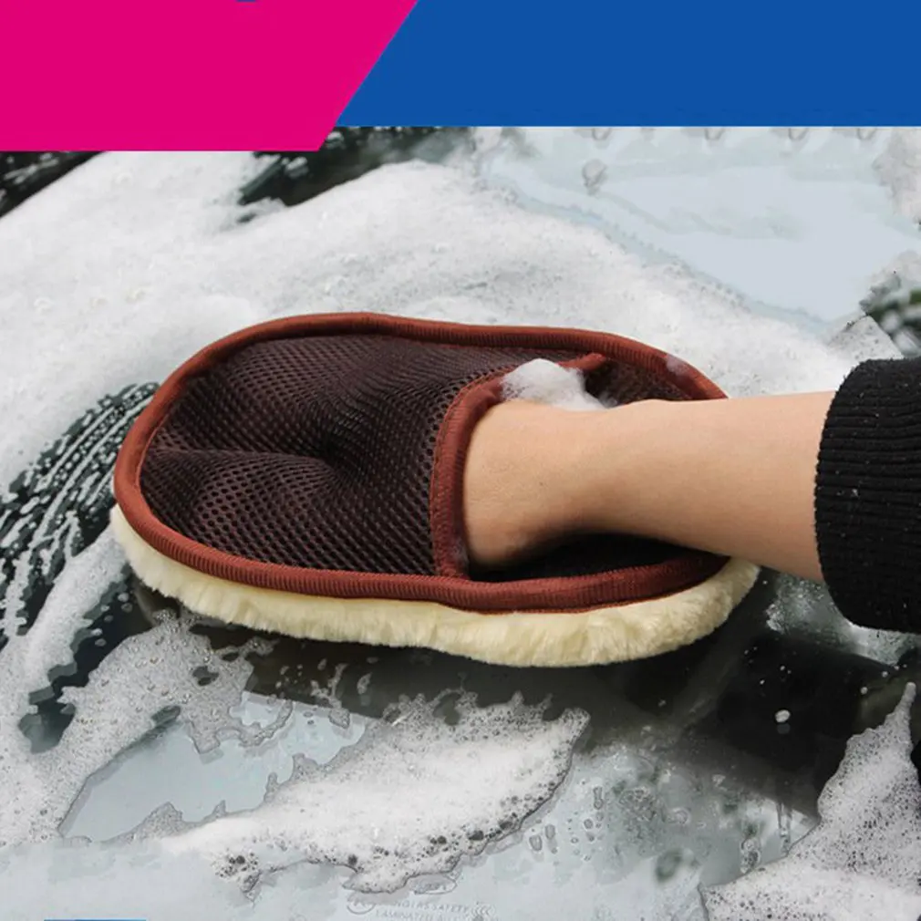 

Шерстяная мягкая перчатка из микрофибры для мойки автомобиля, перчатки для мойки автомобиля, мотоцикла, искусственная шерстяная мягкая щет...