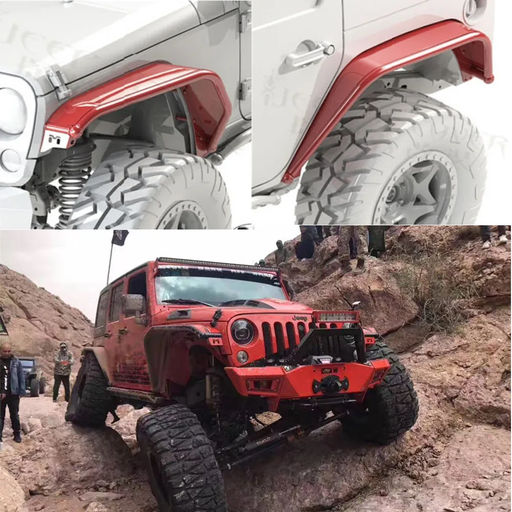 

4 шт. передние и задние вспышки из алюминиевого сплава для Jeep Wrangler JK 2007-2017 J262