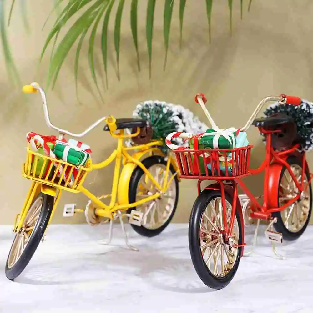 

Miniature Iron Sheet Bicycle Model Christmas Atmosphere Supplies Children Collection Toys Office Living Room Bar KTV Decorations