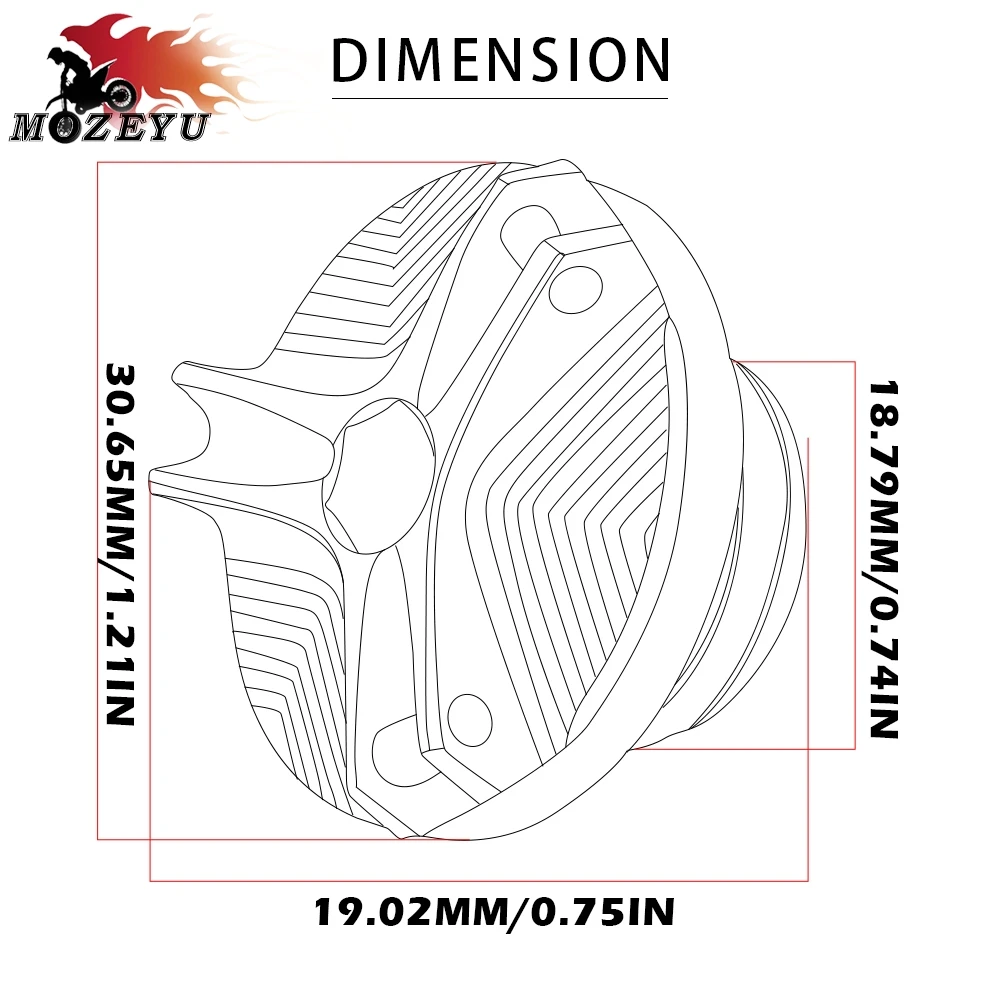 

For Suzuki GSX 1250 F/SA/ABS GSX 1300BK 1400 M20*2.5 Aluminum Motorcycle Accessories Engine Oil Fill Cup Moto Oil Tank Cap Cover