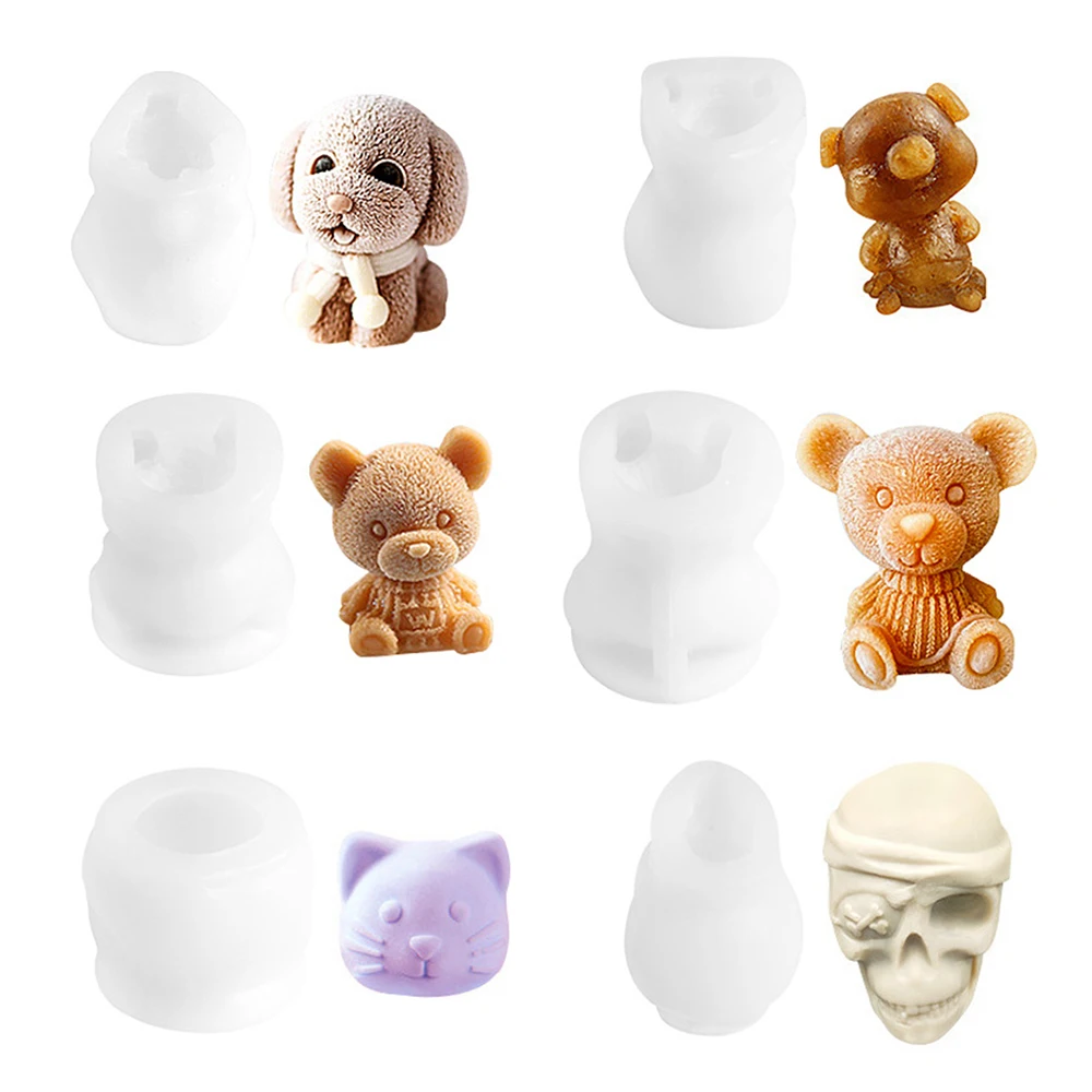 

Creative Cute Cartoon Dog Cat Skull Bear Pig Shaped Silicone Ice Cream Mold Ice Tray Cube Maker Kitchen Accessories