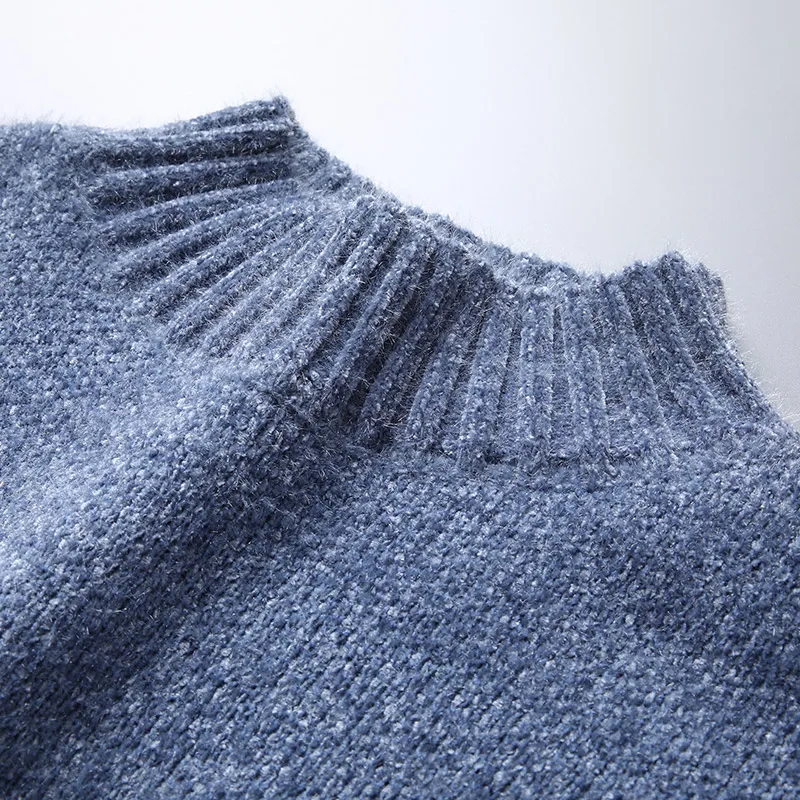 Новинка Осень-зима Однотонный свитер Джокера Мужской пуловер Повседневный