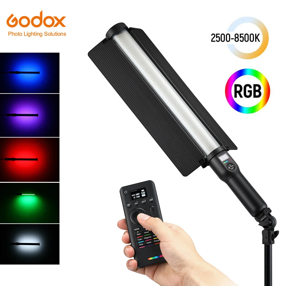

Godox LC500R RGB LED Light Stick 2500K-8500K Bi-Color Full Color Lighting Effects Wand Light Music Mode CRI 96 TLCI 98