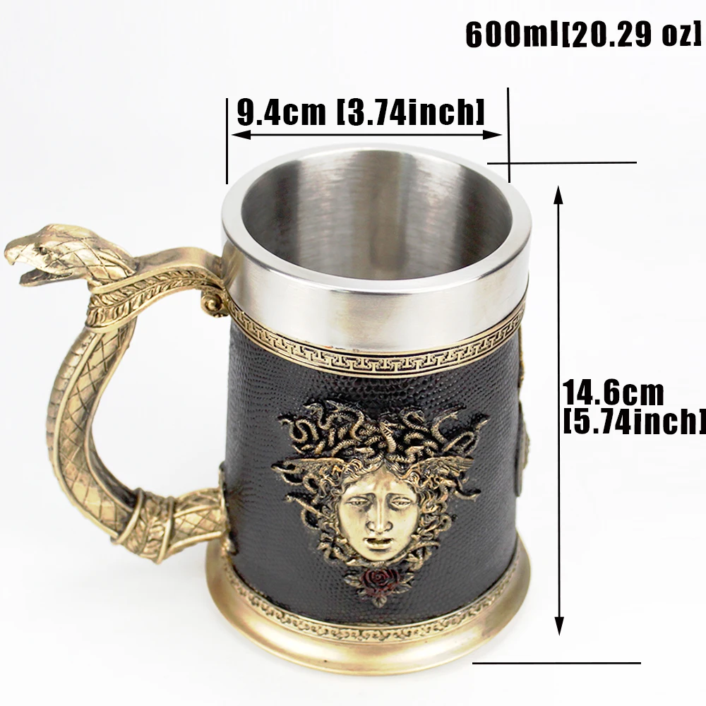 Кружка для кофе Medusa's Demise Tankard 304 из нержавеющей стали кружки пива и смолы от