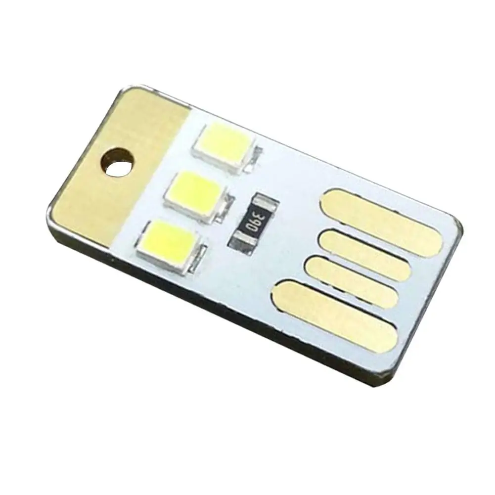 Double Sided USB 3 X LED Warm Mini Pocket Card Light With Induction Switch Camping Laptop Keyboard Lamp White | Лампы и освещение