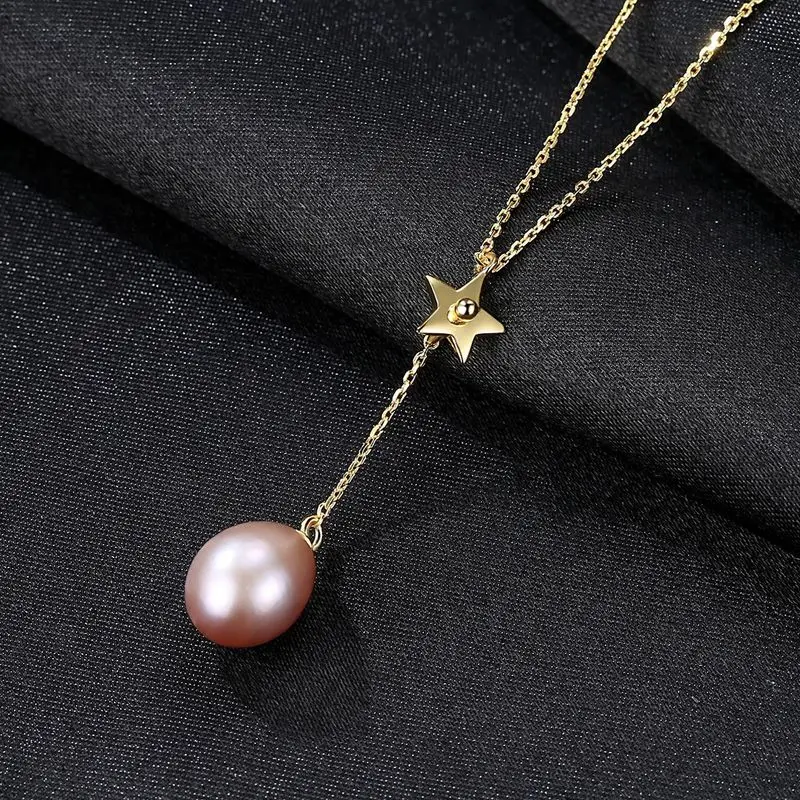 925 ожерелье из чистого серебра ключицы натуральный пресноводный жемчуг звезда