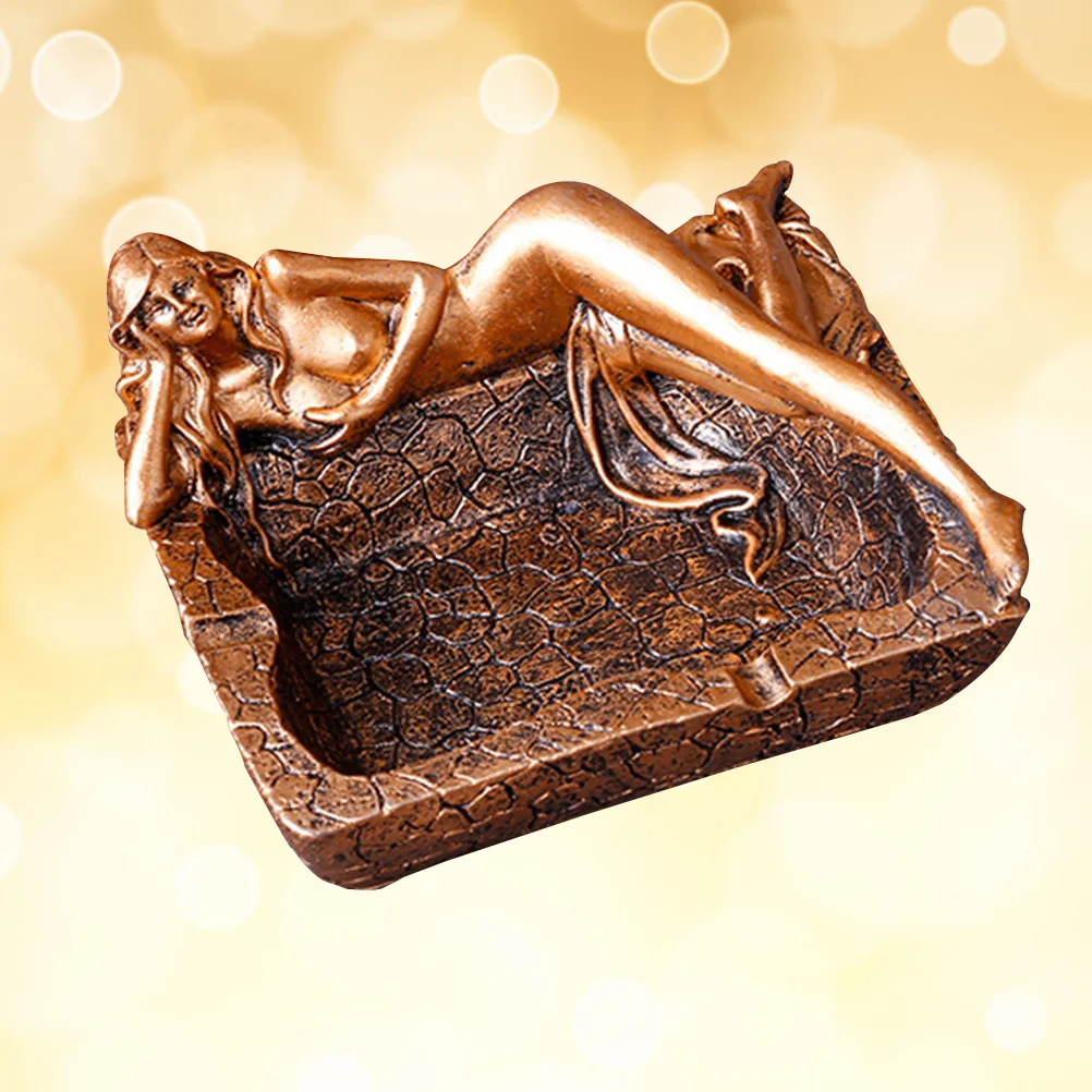 

Creative Sexy Long Legs Beauty Resin Ashtray Cigarette Butt Holder Home Decor(Gold)
