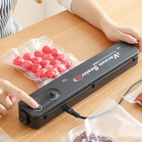 kitchen vacuum food sealer 220v110v automatic commercial household food vacuum sealer packaging machine include 10pcs bags