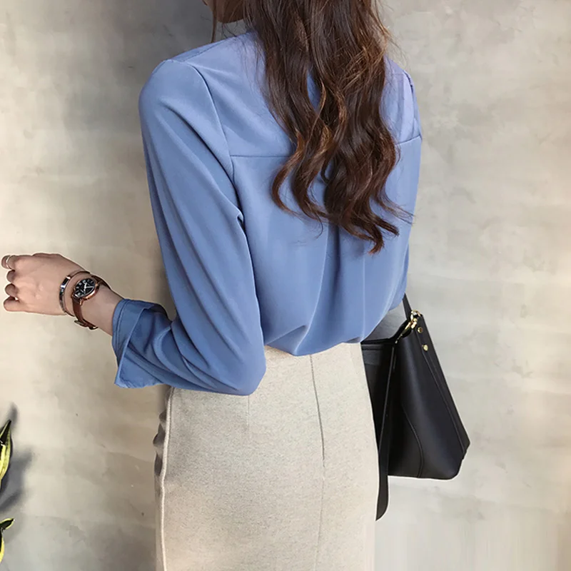 Женские Зеленые шифоновые блузки плюс Размеры Топ M 4XL однотонная женская одежда