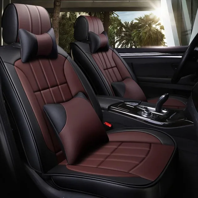 Deluxe Black Coffee Роскошные кожаные чехлы для сидений автомобиля toyota lc200 mark 2 premio prius 20 30 rav 4 rav4 tundra venza verso - Название цвета: Deluxe Black Coffee