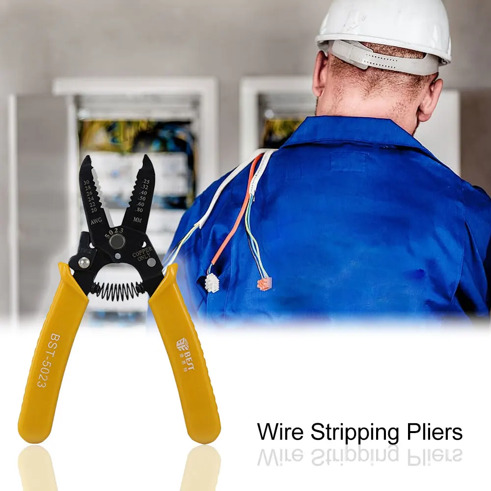 Плоскогубцы для зачистки проводов 0 25-0 8 мм ножницы кабелей многофункциональные