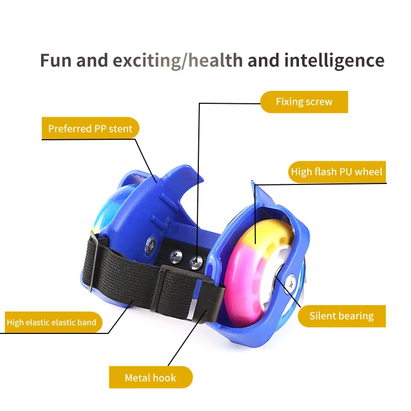 Детский четырехцветный Мигающий Ролик безопасный вихревой шкив колеса для