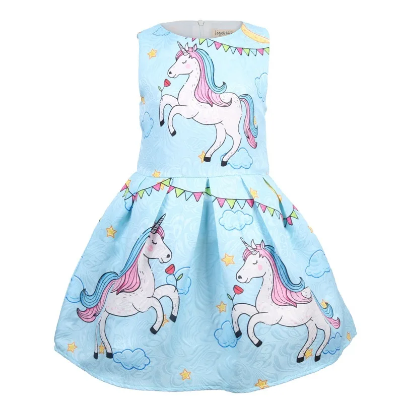 2018Cotton Rainbow Dress 2019 Child Role Playing Pony Carnival Cosplay Costume Girl Princess Christmas2-8 | Детская одежда и обувь